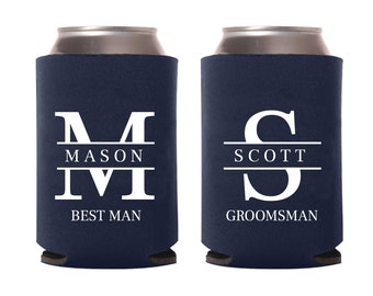 Best Man, Groomsman Can Coolers, Best Man Proposal Beer Huggers, Groomsman Proposal Beer Hugger, Personalized Can Cooler for Groomsman (115)