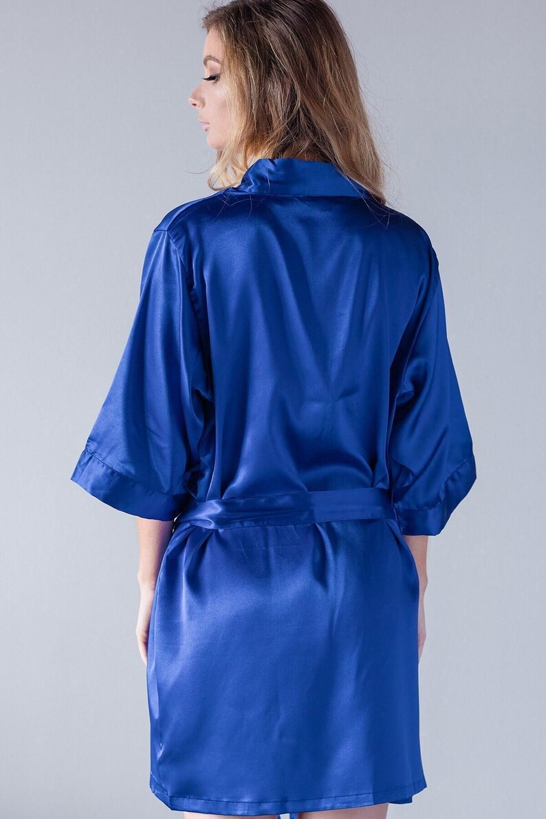 Royal Blue Flower Girl Robes | Personalized Satin Robes | Custom Satin ...