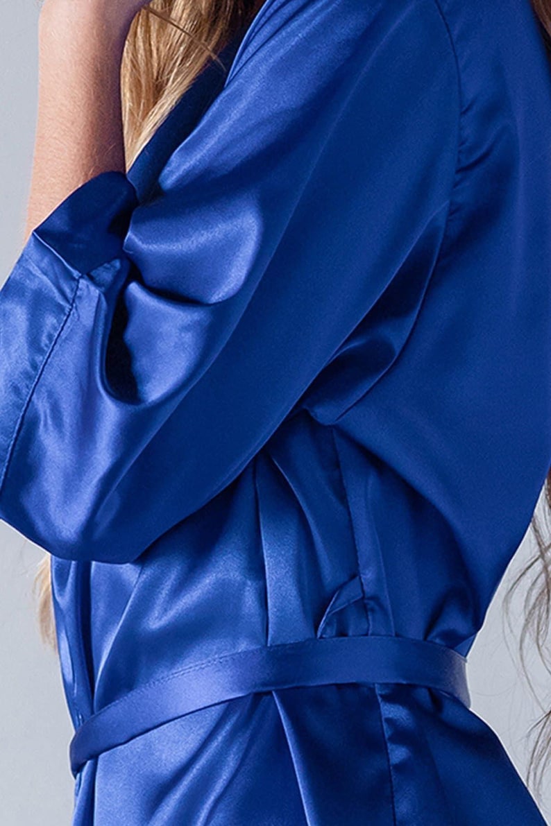 Royal Blue Flower Girl Robes | Personalized Satin Robes | Custom Satin ...