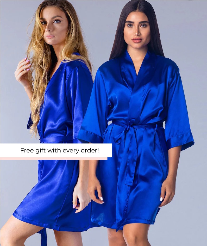 Royal Blue Robe Wrap Coat - Ready-to-Wear 1AAWHM