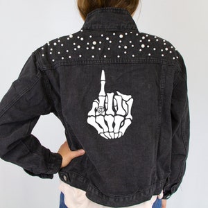Black Pearl Till Death Bridal Shower Denim Jackets, Bachelorette Party Till Death Denim Jacket, Jean Jacket for Brides, Bridal Denim Jackets