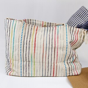 Strandmöbelväska med pärlor i boho-stil, möhippor, tygväska med pärlor för brud, söta tygväskor i tyg för bröllop, tygväska för brud bild 4