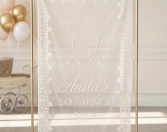 Teddy Bear Baby Shower, Teddy Bear Banners, Personalized Baby Banner, Baby Shower Welcome Sign, Baby Shower Decorations, Baby Shower Banners