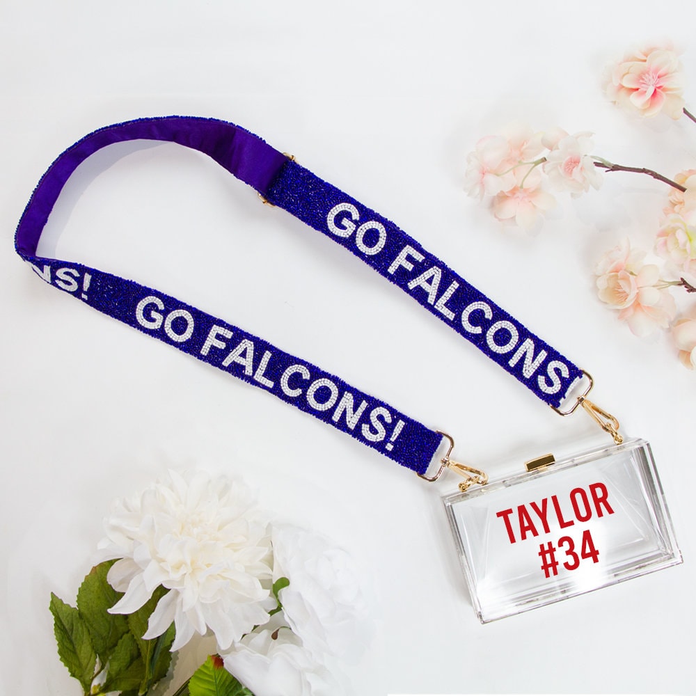 Custom Game Day Seed Bead Strap, Personalized Camera Strap for Game Day, Customized Game Day School Cheer Beaded Camera Strap, School Strap