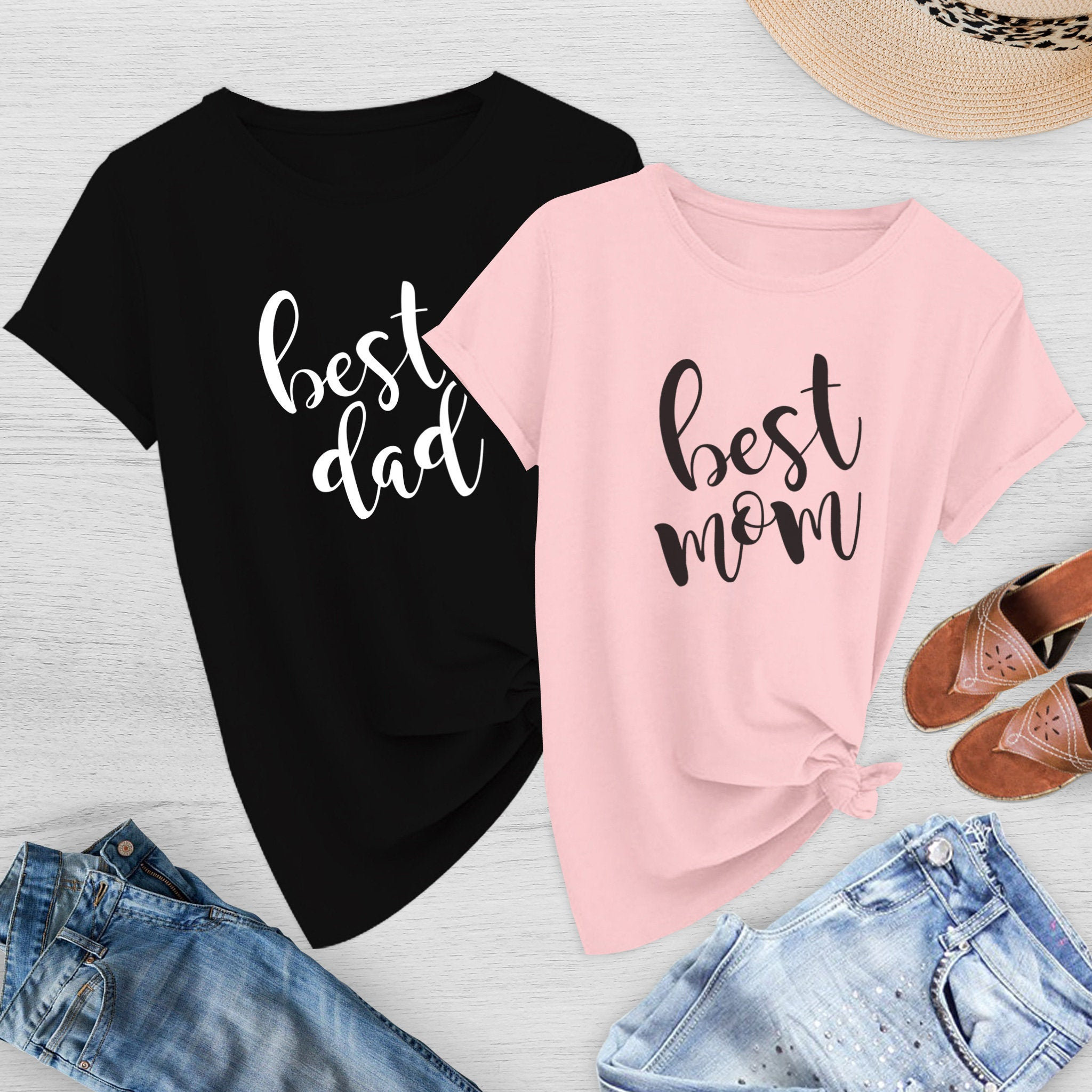 Mommy Daddy TShirts Best Mom Shirt Best Dad Shirt Mom and Etsy