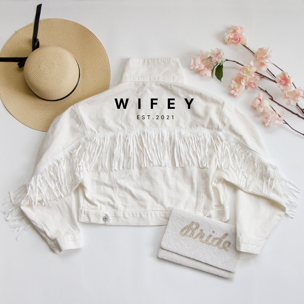 Wifey Fringe Denim Jacket Wifey Jean 