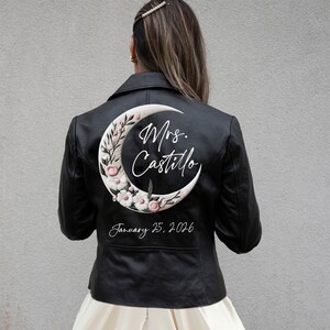 Personalized Mrs Leather Jackets, Custom Mrs Leather Jacket, Custom Bride Leather Jackets, Leather Jackets for the Bride, Customized Jackets