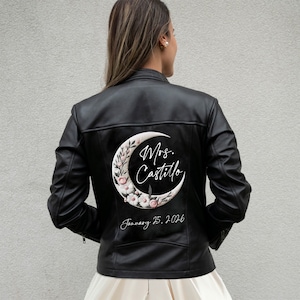 Personalized Mrs Leather Jackets, Custom Mrs Leather Jacket, Custom Bride Leather Jackets, Leather Jackets for the Bride, Customized Jackets