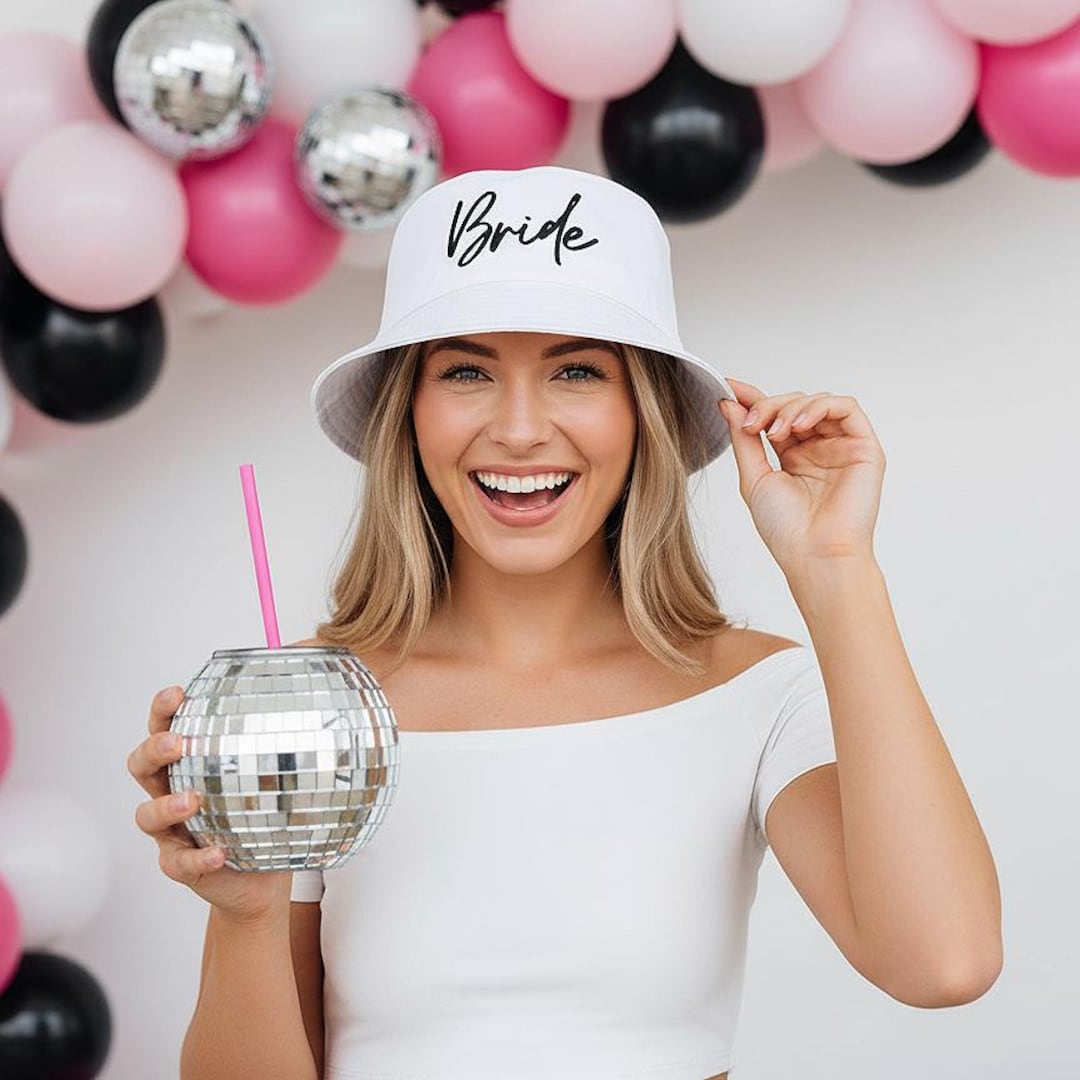 Personalized Bride Bucket Hat, Custom Bachelorette Party Hat 