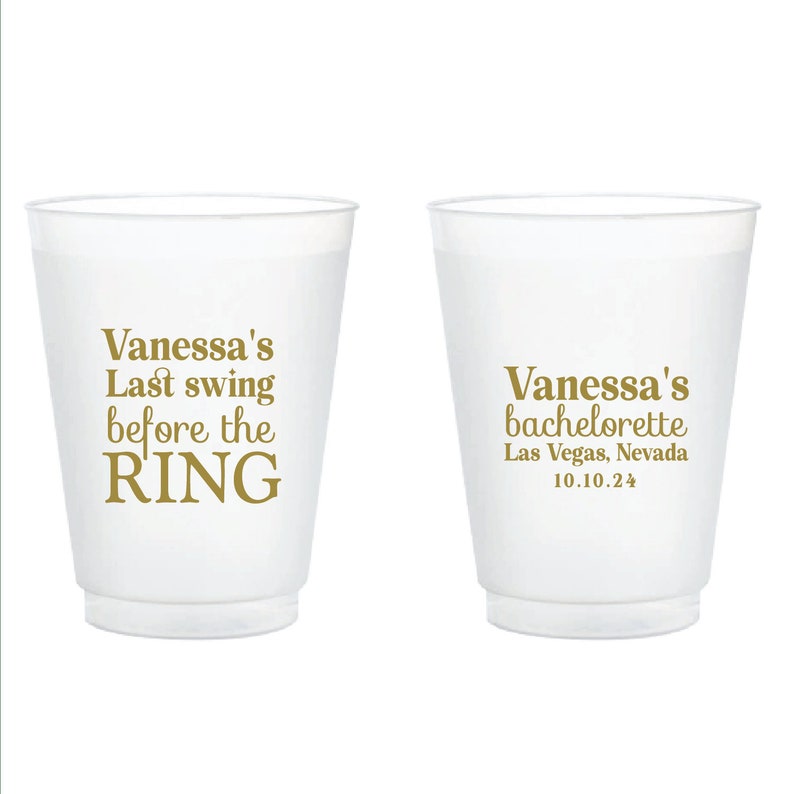 Customized Frosted Cups, Personalized Wedding Frosted Party Cups, Plastic Frosted Wedding Cups, Wedding Frosted Cups, Wedding Favors 16 image 1