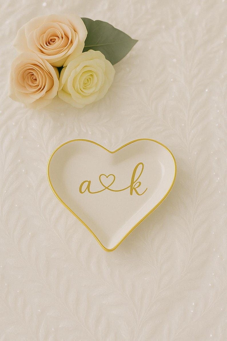 Ring Dish, Engagement Gift, Ring Holder, Custom Wedding Ring Dish, Engagement Dish, Engagement Gifts, Ring Dish Gift, Personalized Ring Dish image 1