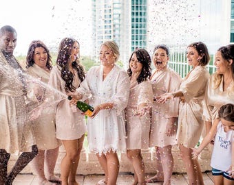 Bridesmaid Robe Set of 4 Robes, Bridesmaid Robe Set of 3 Robes, Bridesmaid Robe Set of 2 Robes, Bridesmaid Robes for Wedding, Bridal Robes