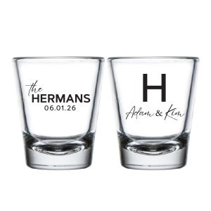 Personalized Wedding Shot Glass Favors, Custom Shot Glass Wedding Favor, Customized Wedding Favor, Customized Shot Glasses for Wedding (197)