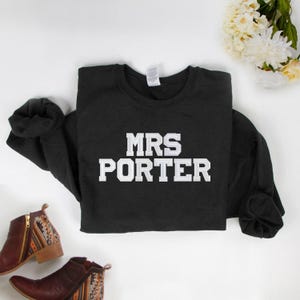 Chenille Patch Mrs Letter Sweatshirts, Mrs Last Name Sweatshirt, Teacher Sweatshirt, Teach Patch Sweatshirt, Back to School New Teacher Gift
