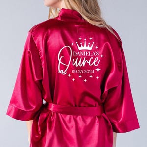 Quinceañera Satin Robes, 15th Birthday Satin Robes, Personalized Satin Robes for 15th Birthday, Quinceañera Satin Robe Gifts, Custom Robes