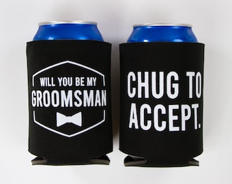 Groomsman Gift Can Cooler, Wedding Can Coolers, Groomsman Gift, Usher Gift, Best Man Gift, Best Man Gift, Gift for Groomsmen, Groomsman Idea