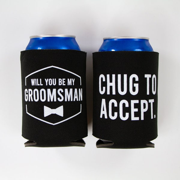 Groomsman Gift Can Cooler, Wedding Can Coolers, Groomsman Gift, Usher Gift, Best Man Gift, Best Man Gift, Gift for Groomsmen, Groomsman Idea