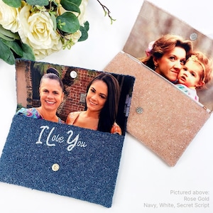 Custom Clutch Bags For Moms, Mother Of The Groom Clutch, Personalized Mom Clutch Purse, Custom Mom Gift Clutch, Clutch With Mom Photo - LHFC