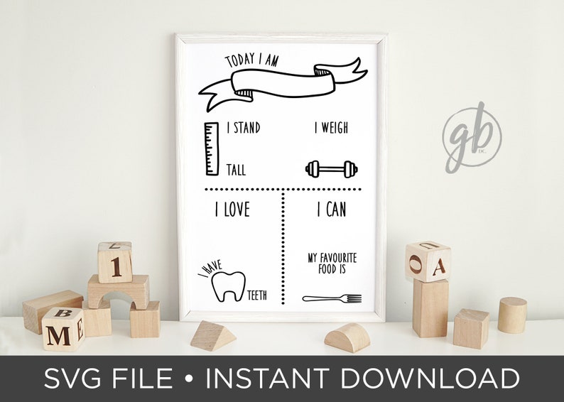 Free Free 301 Baby Milestone Board Svg SVG PNG EPS DXF File