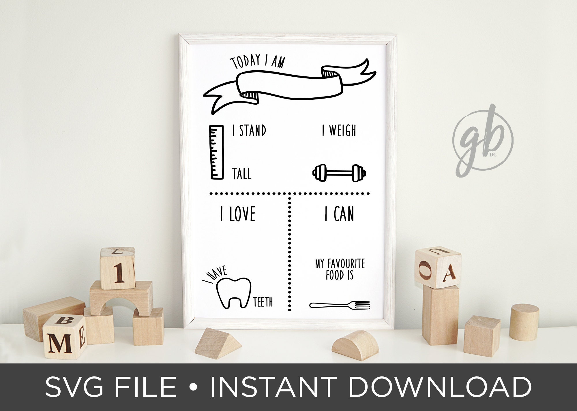 Download Milestones Design for Baby Chalkboard SVG Cut File Instant ...