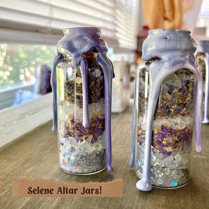 Selene Altar Jar: Moon Goddess Spell Jar - Lunar Magic & Intuition
