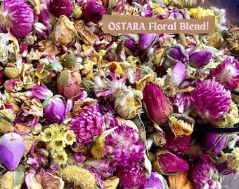 Dried Flowers, Floral Blend, Ostara, Spring Flowers, wedding mix flowers, For Spring Equinox, Wedding Party Favor, Gift for a Friend