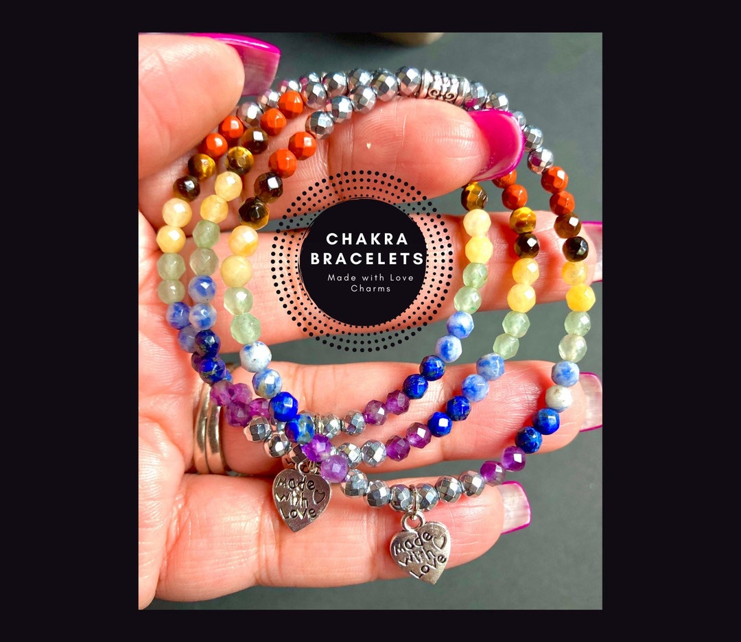 KINGWHYTE Anello Chakra Donna In Argento Sterling 925 - Gioiello Curativo Regolabile Con Pietre Colorate - Regalo Per Mamma, Figlia, Amanti Dello Yoga