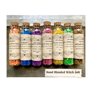 Witch Salt, Ritual Salt, Witches Salt, Colorful Hand-Blended Witch Salt with Herbs, Ritual Salts, For Spells, Magic, Altar Decor
