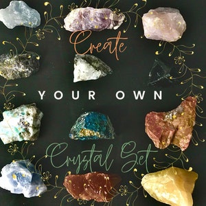Custom Raw Healing Crystal Set: Boho Decor, Crystal Collection