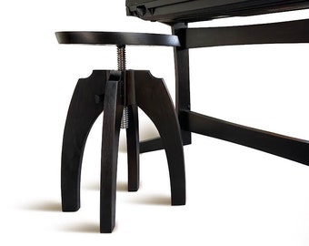 Quilpo Musician’s Stool handcrafted ebonized hardwood stool from Argentina