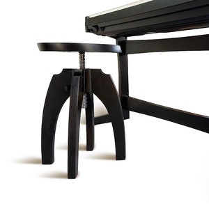 Quilpo Musician’s Stool handcrafted ebonized hardwood stool from Argentina