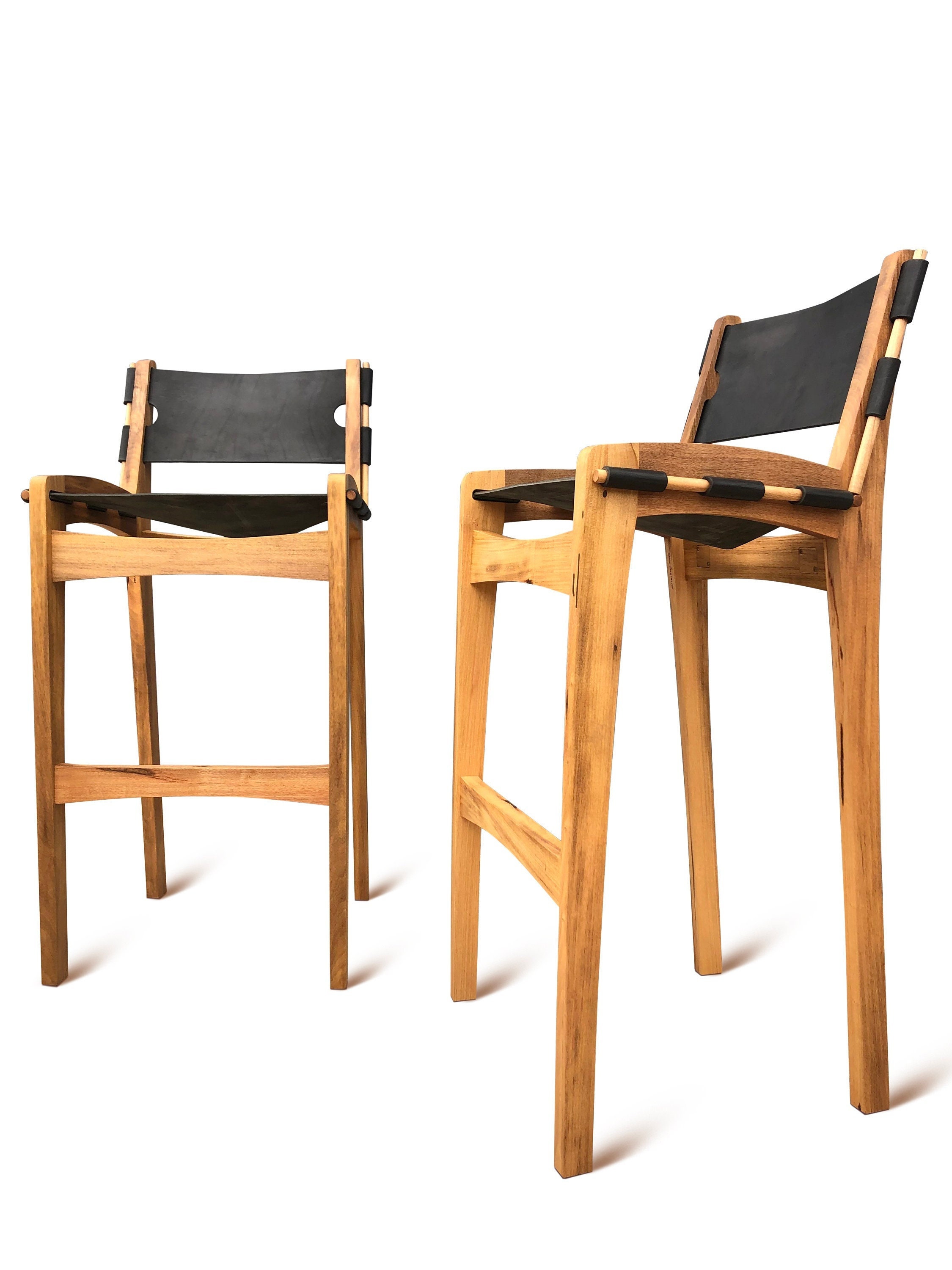 Leather sling counter stool discount