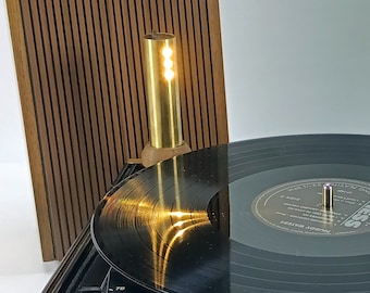 Long Brass LED Light for High Platter Vinyl Record Players Rechargeable Turntable Pilot Lamp