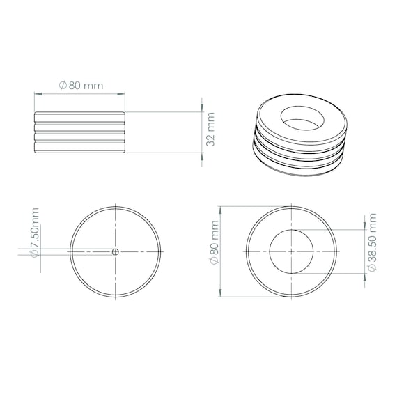Platine Vinyle Stabilisateur De Disque LP 2x Poids Record En Aluminium