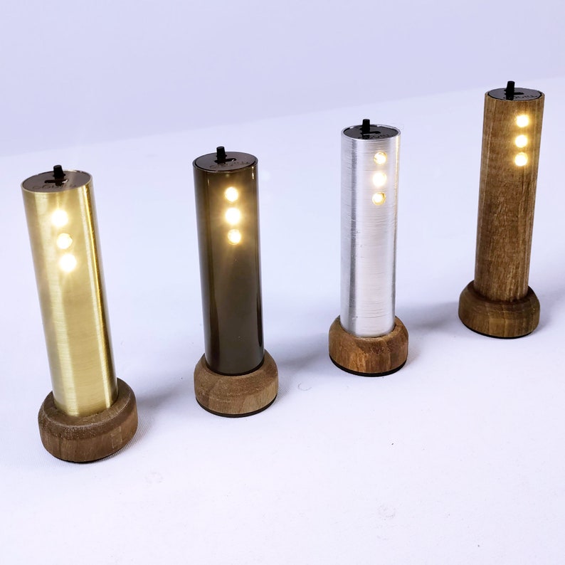 Long Brass LED Light for High Platter Vinyl Record Players Rechargeable Turntable Pilot Lamp image 3