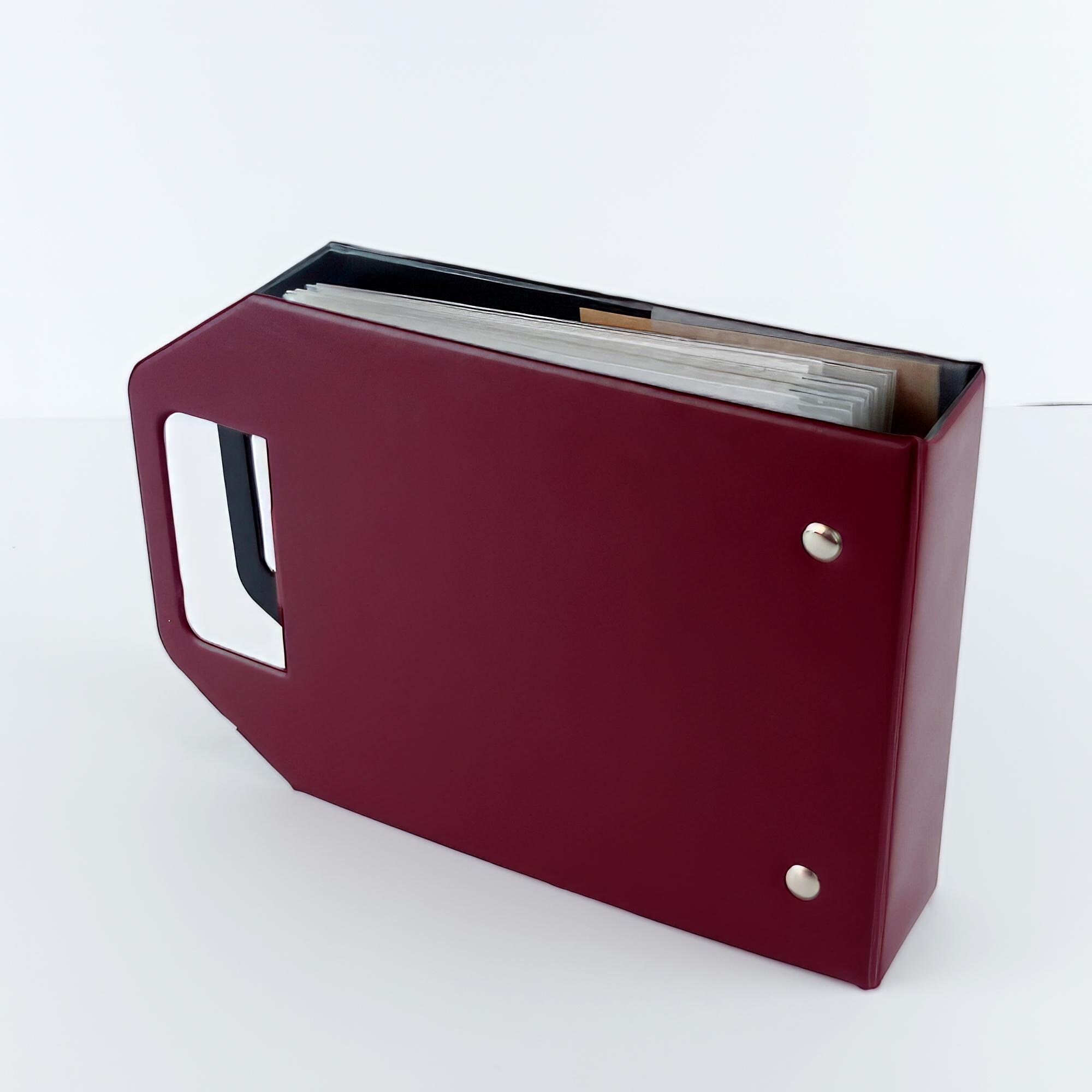Claret Red Vinyl Record Binder 7