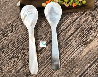 Custom Oyster Caviar Spoon, Golden Oyster Caviar Spoon , Black Oyster Spoon, Mother of pearl spoon, Black Caviar Set, Shell Spoon