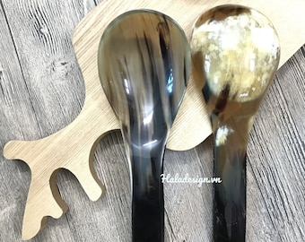 Custom Big Horn Ladle Spoon, Large Spoom , Buffalo Horn Spoon,Horn Cutlery, Wedding Gift, Soup Spoon, Housewarming, Soup Ladle ,Hostess gift