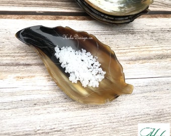 Buffalo Horn Leaf Dish, Coffee Table Tray , Horn Serving Dish,Horn Trinket dish, Jewelry Dish. Plant Decor tray , Sauce Dish