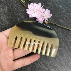 Pocket Buffalo Horn Comb, Gua Sha Comb, Scalp Massage, Small Horn comb, Anti static comb, Guasha Tool, Massage Comb