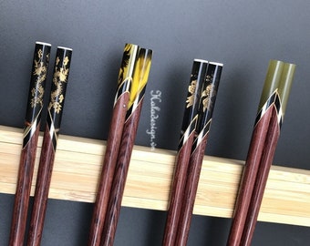 Assorted Personalized Japanese rosewood chopstick , Rosewood chopstick , Japanese chopsticks , Engraving Chopsticks , Custom Wedding favors