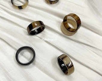 Buffalo Horn Band Ring , Minimalist Ring , Buffalo Horn Jewelry , Handmade ring , Chunky Band ring, Boho Ring, Stacking Ring