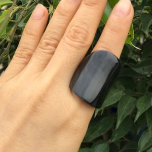 Horn Chunky Ring , Buffalo Horn Ring , Buffalo Horn Jewelry , Handmade ring , Chunky ring , Gift for her , Boho Ring