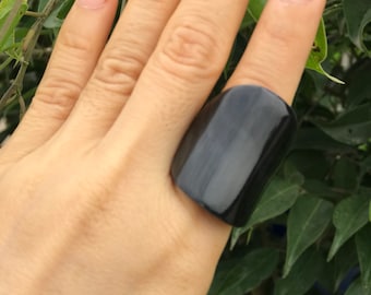 Horn Chunky Ring , Buffalo Horn Ring , Buffalo Horn Jewelry , Handmade ring , Chunky ring , Gift for her , Boho Ring