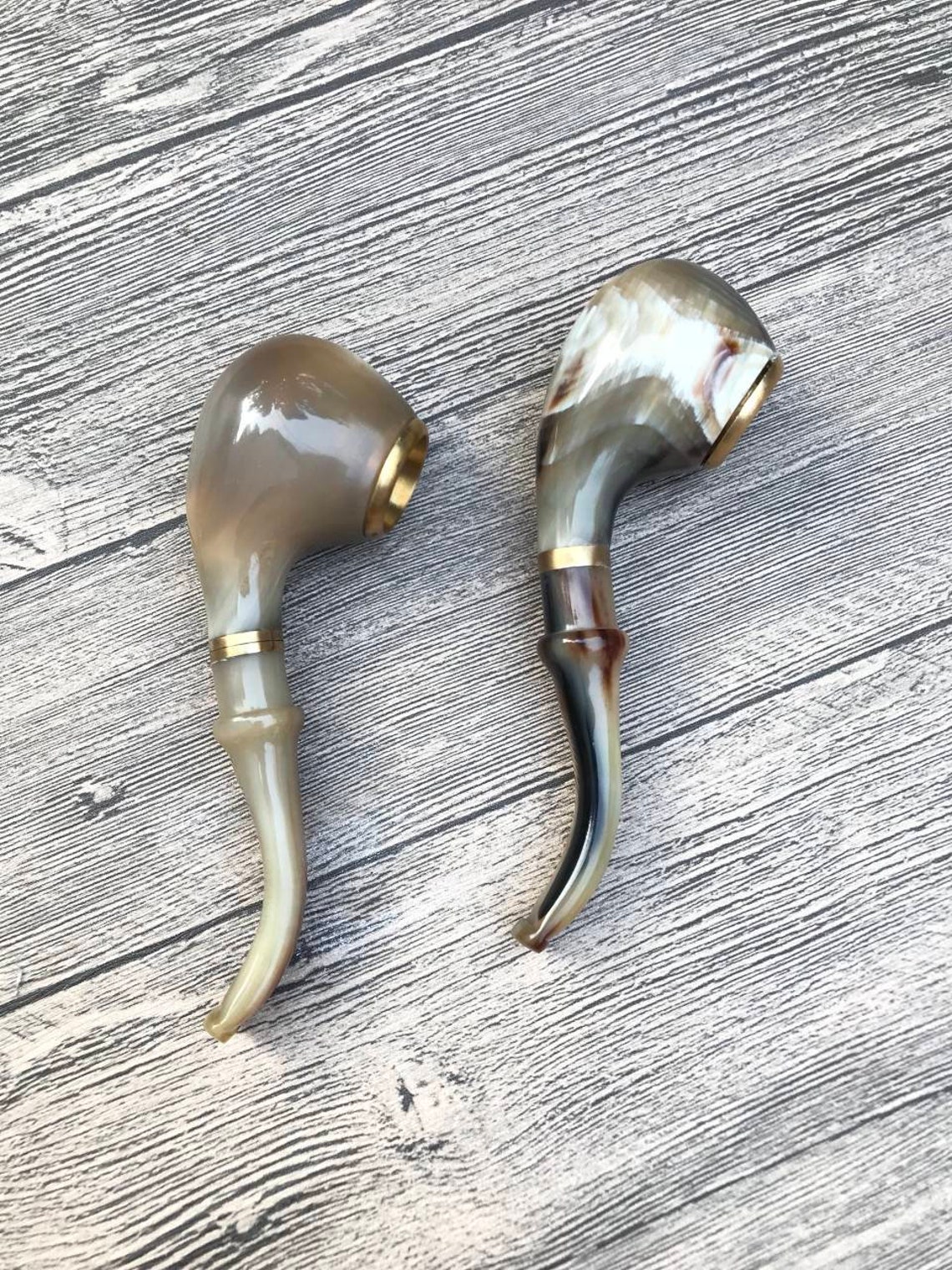 Tobacco Horn Pipe Horn Smoking Piper Buffalo Horn Pipe Etsy