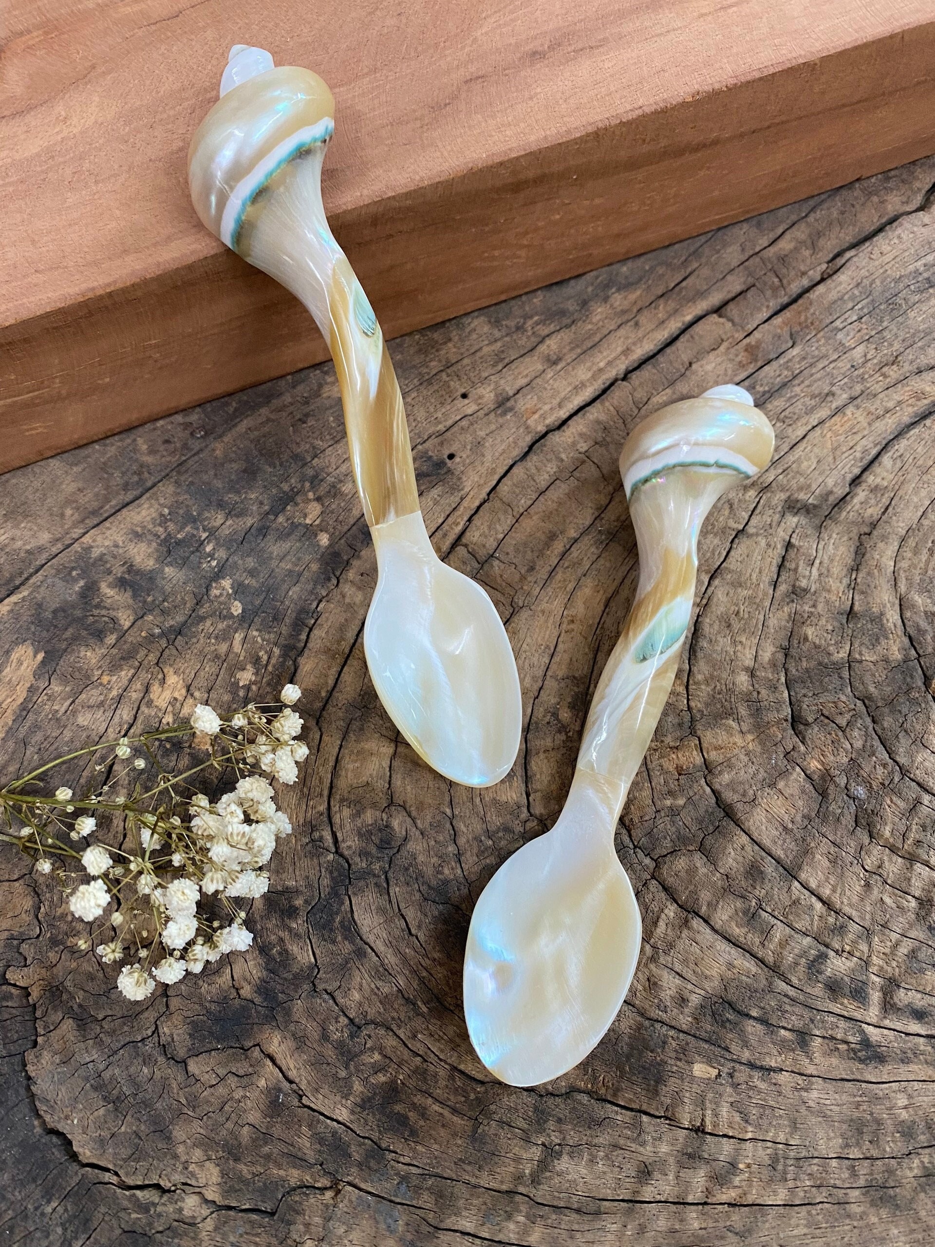 Cucchiaini Madreperla Per Caviale - Set 2 Pezzi Da 7cm, Eleganti E Pratici - Foto 2