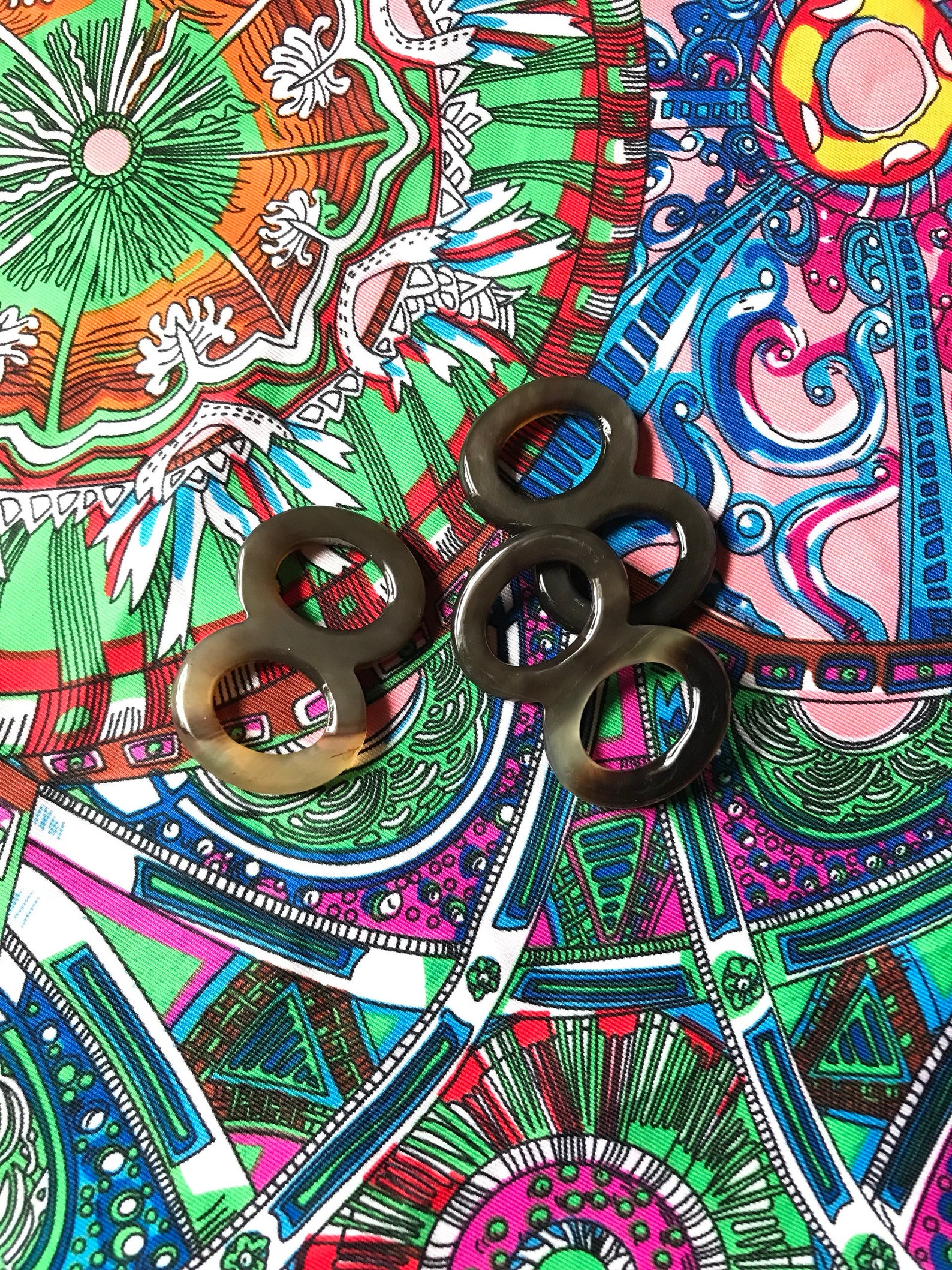 Scarf Ring for Silk Scarf Carre Infinity Buffalo Horn Scarf Etsy