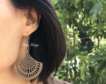 Buffalo horn and lacquer Earrings , Buffalo Horn Jewelry  , Boho Earrings, Ethnic Earrings, Horn earrings