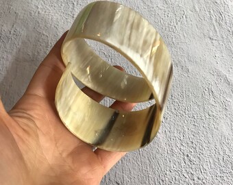 Ethnic Buffalo Horn Spiral Bracelet ,chunky Bracelet, Boho