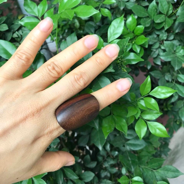 Handmade Chunky Wideband Rosewood Ring, Wooden Ring, Oversized Ring , Chunky ring , Wideband Ring , Gift for her